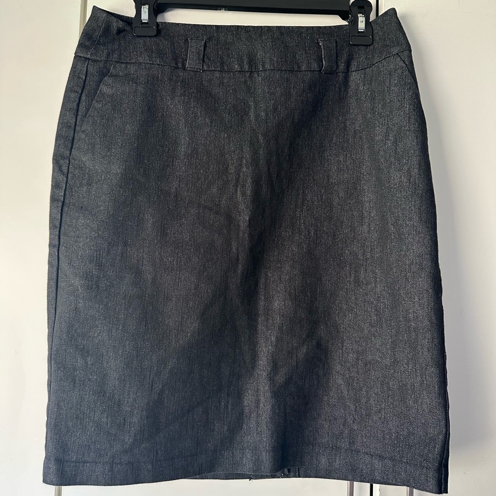 🖤 NYCC Denim Pencil Skirt Size 10 Stretch NWOT Work